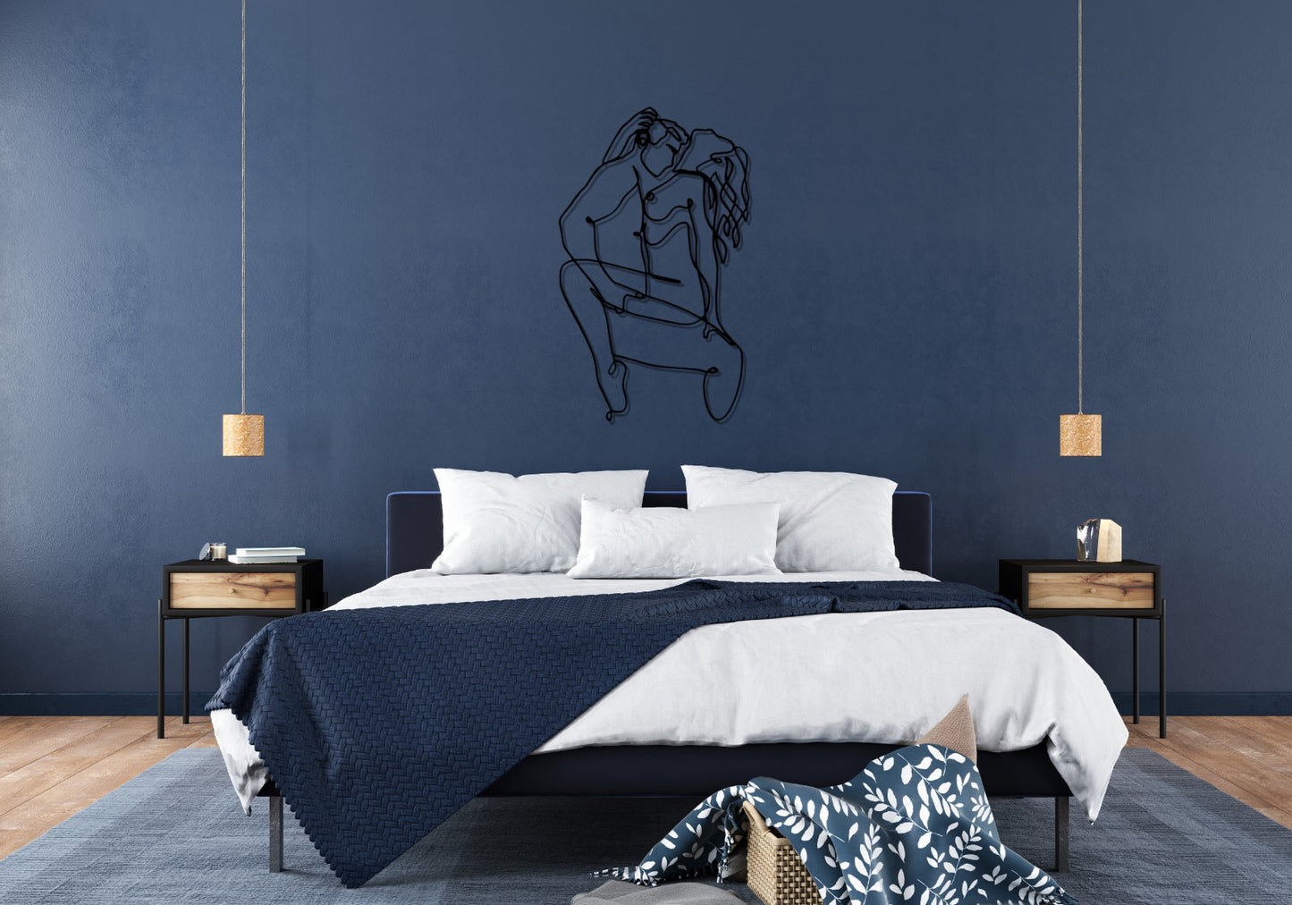 Minimalist Female Body Wire Art Decor,Women Metal Home Wall Decor, Female Wall Decor