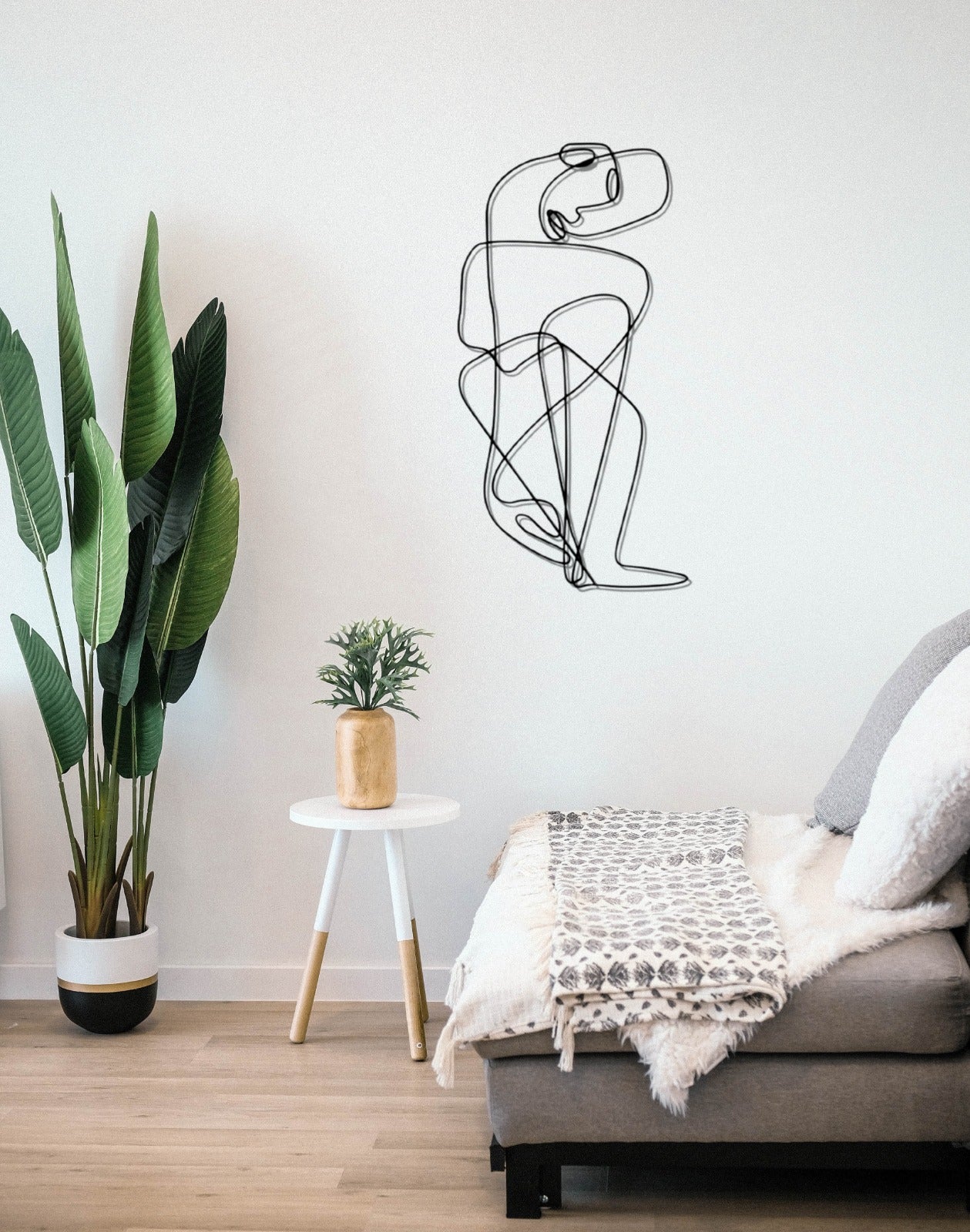 Picasso Minimalist Line art Metal Wall Decor, Woman Line Art