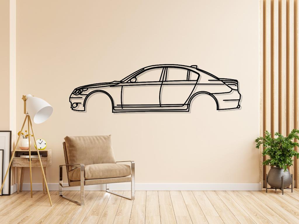 M5 G30 Silhouette Large Metal Wall Art