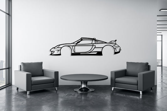 Carrera GT Silhouette Metal Wall Art