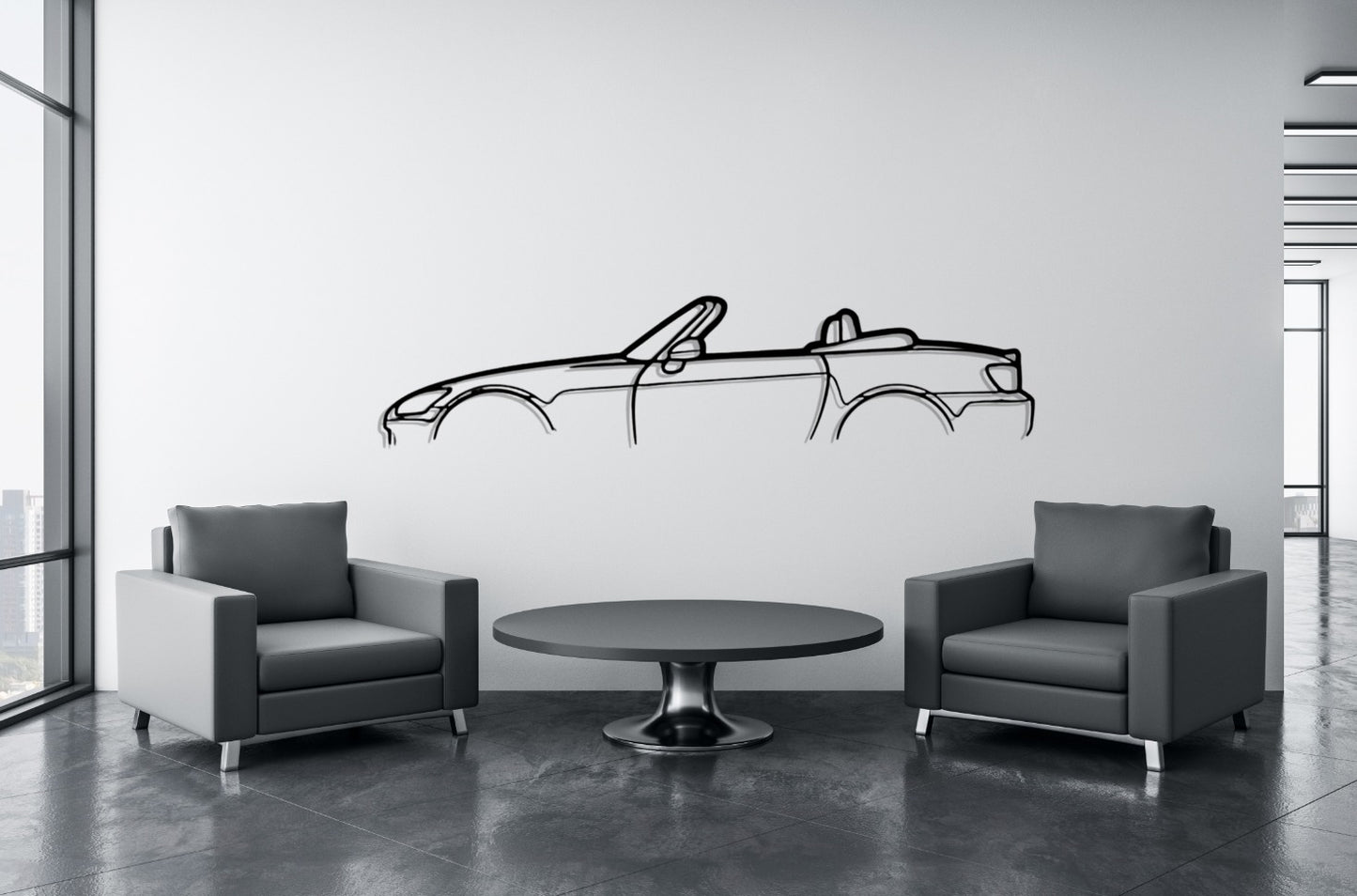 S2000 Silhouette Large Metal Wall Art