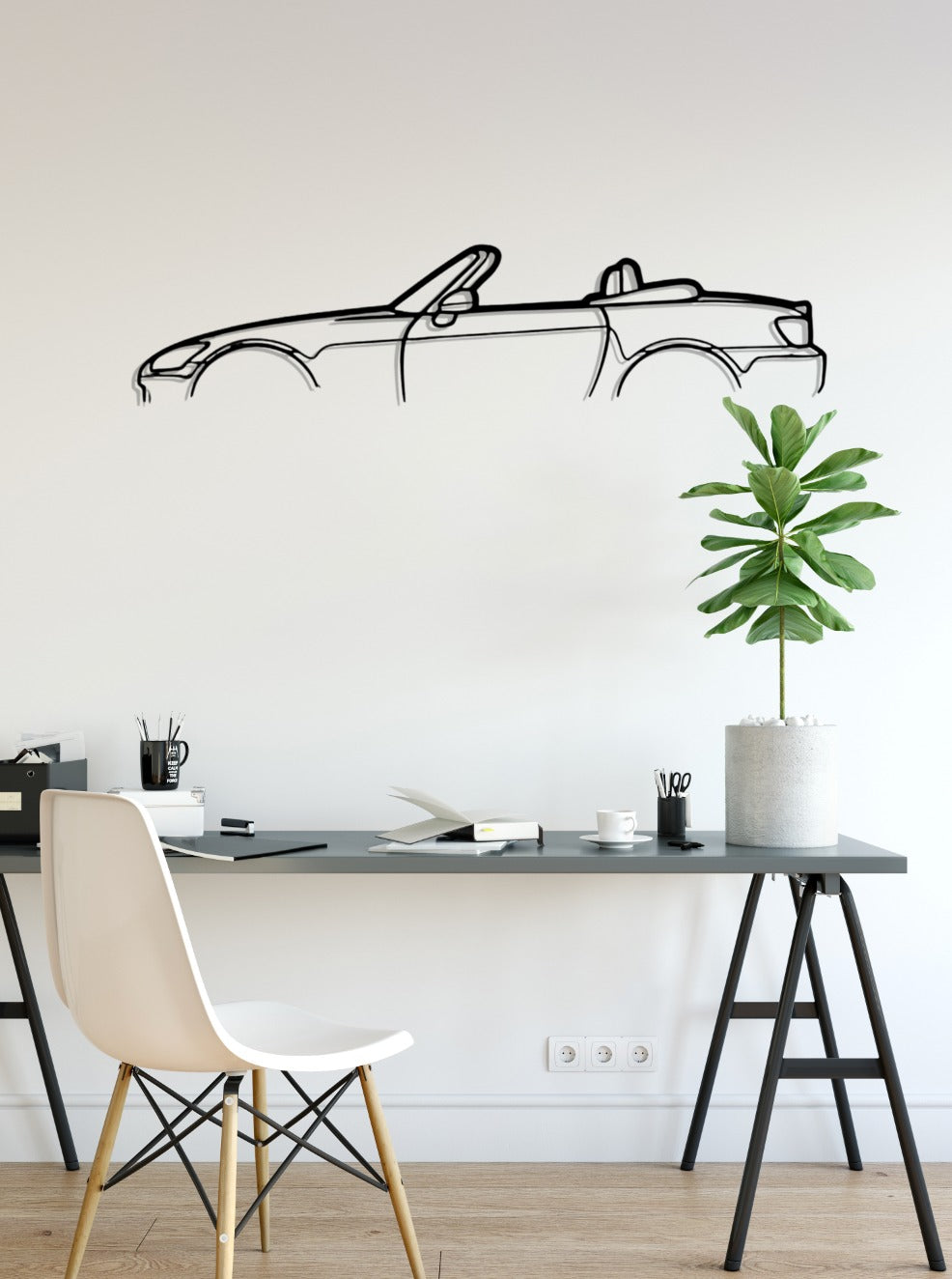 S2000 Silhouette Large Metal Wall Art