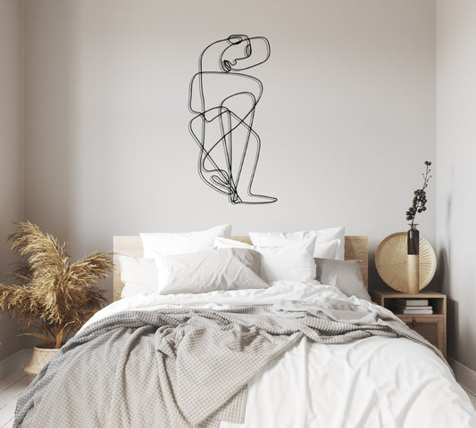 Picasso Minimalist Line art Metal Wall Decor, Woman Line Art