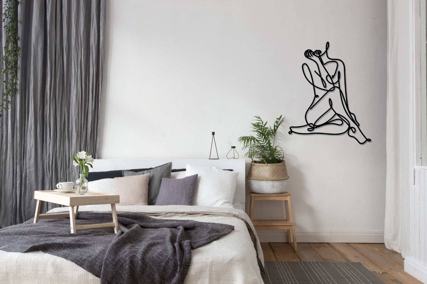 Metal Women Body Wall Decor, Minimalist Line Art, Metal Wall Decor