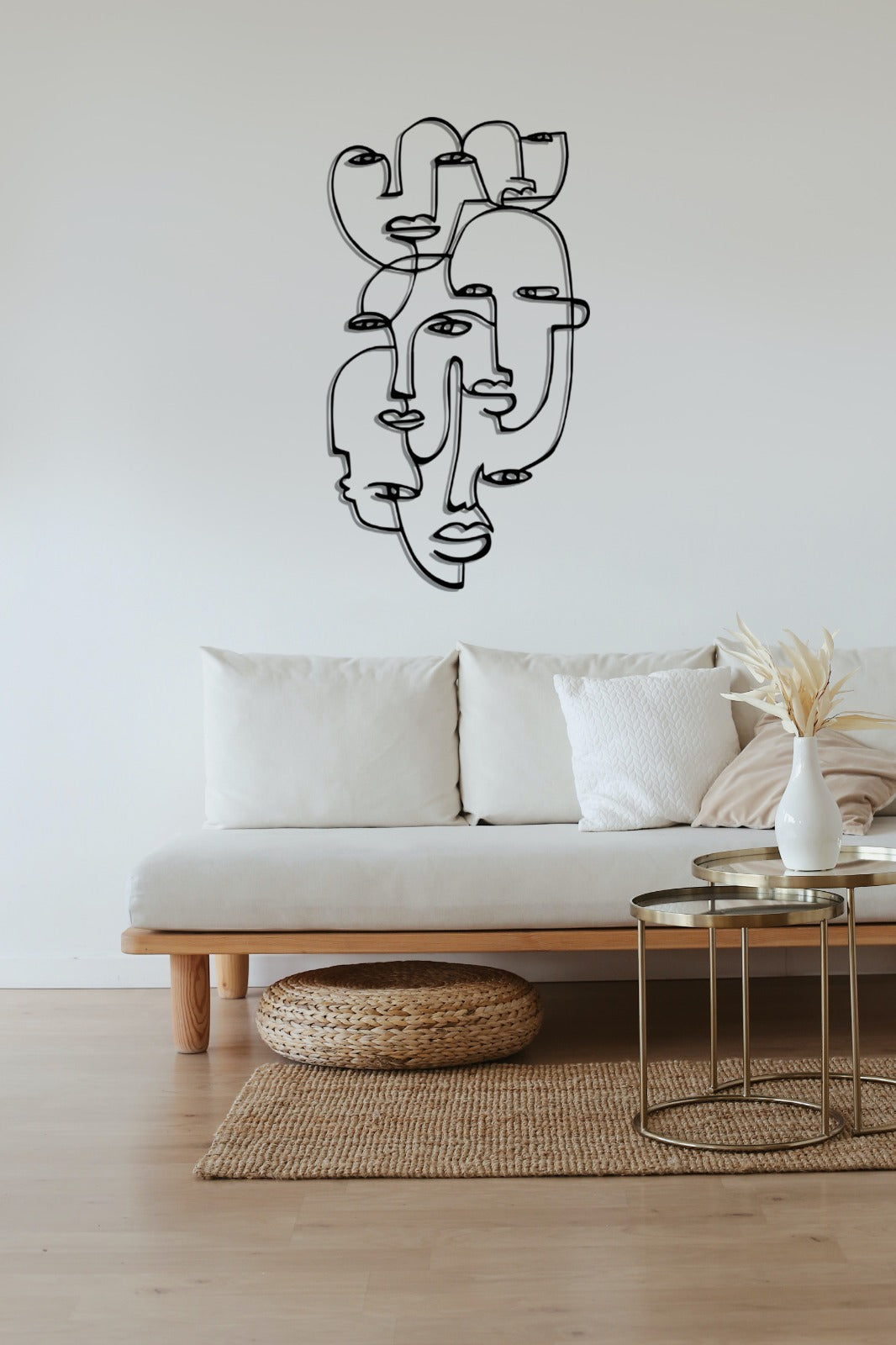 Woman Minimalist Line Art Metal, Woman Face Art , Picasso Faces Line Art