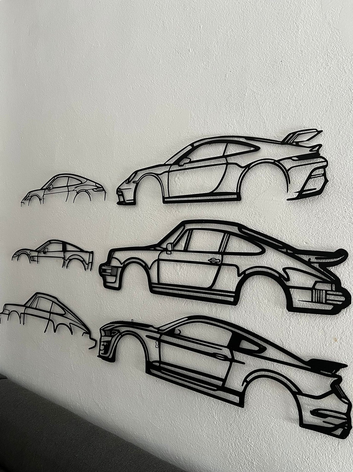 458 Italia Model Silhouette Large Car Metal Wall Art