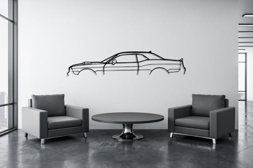 Challenger Scatpack Silhouette Large Metal Wall Art