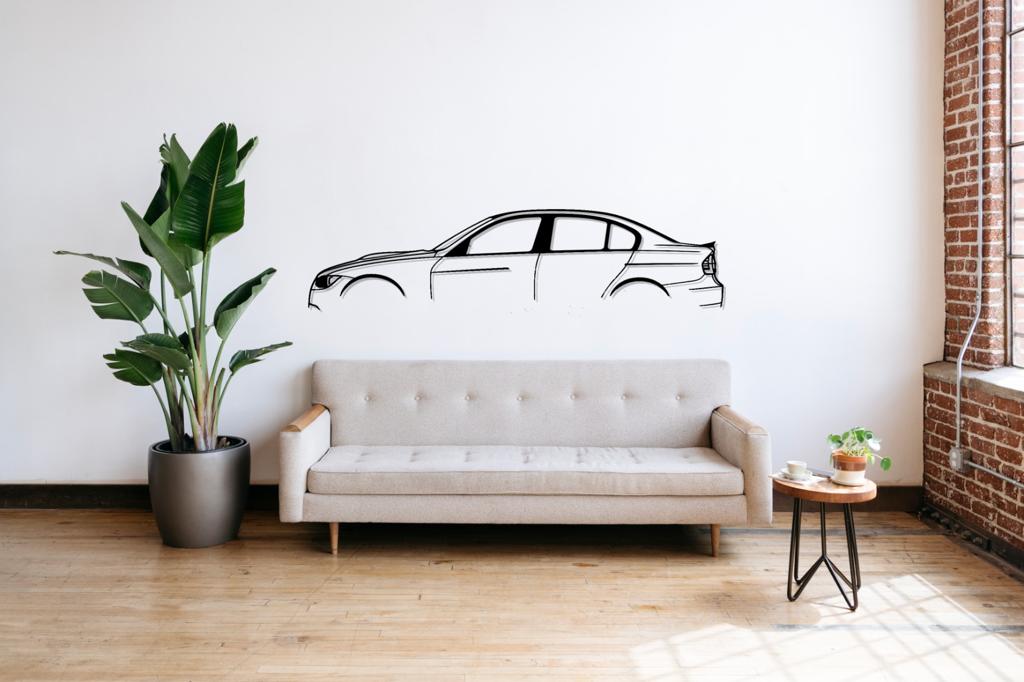 M3 E90 Silhouette Large Metal Wall Art