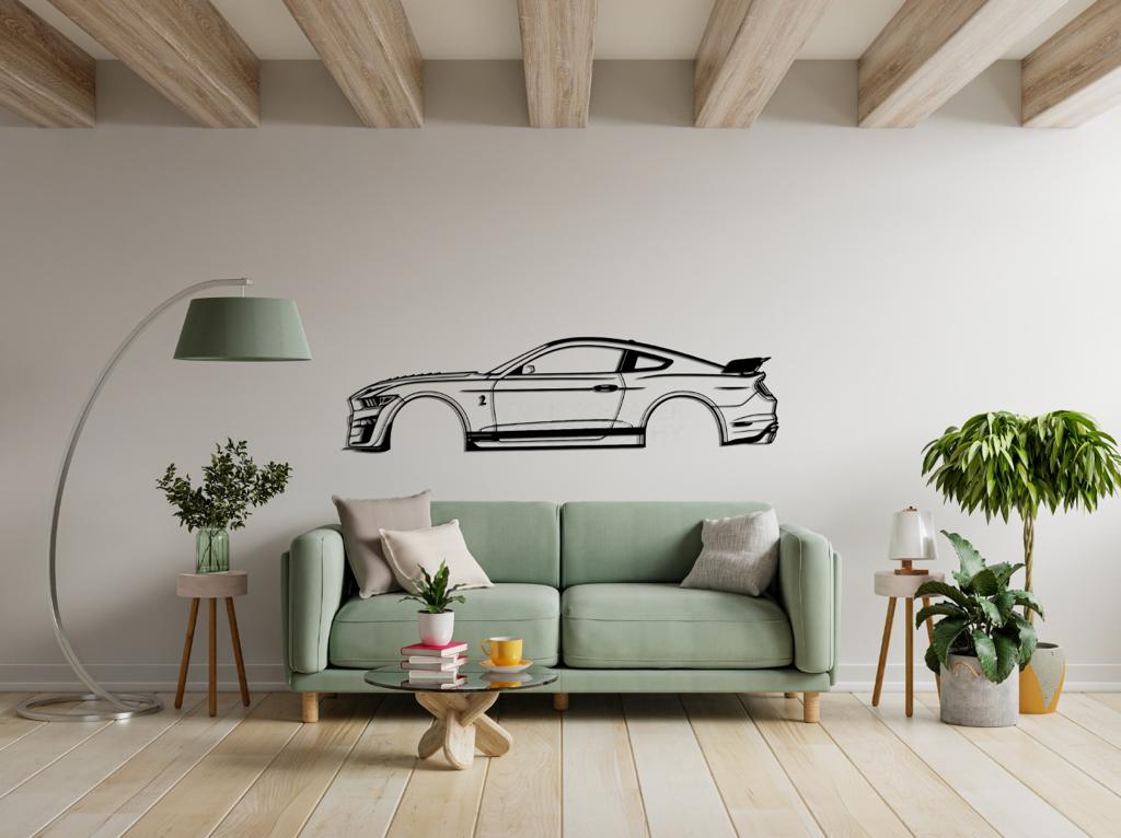 Mustang Shelby Silhouette Large Metal Wall Art