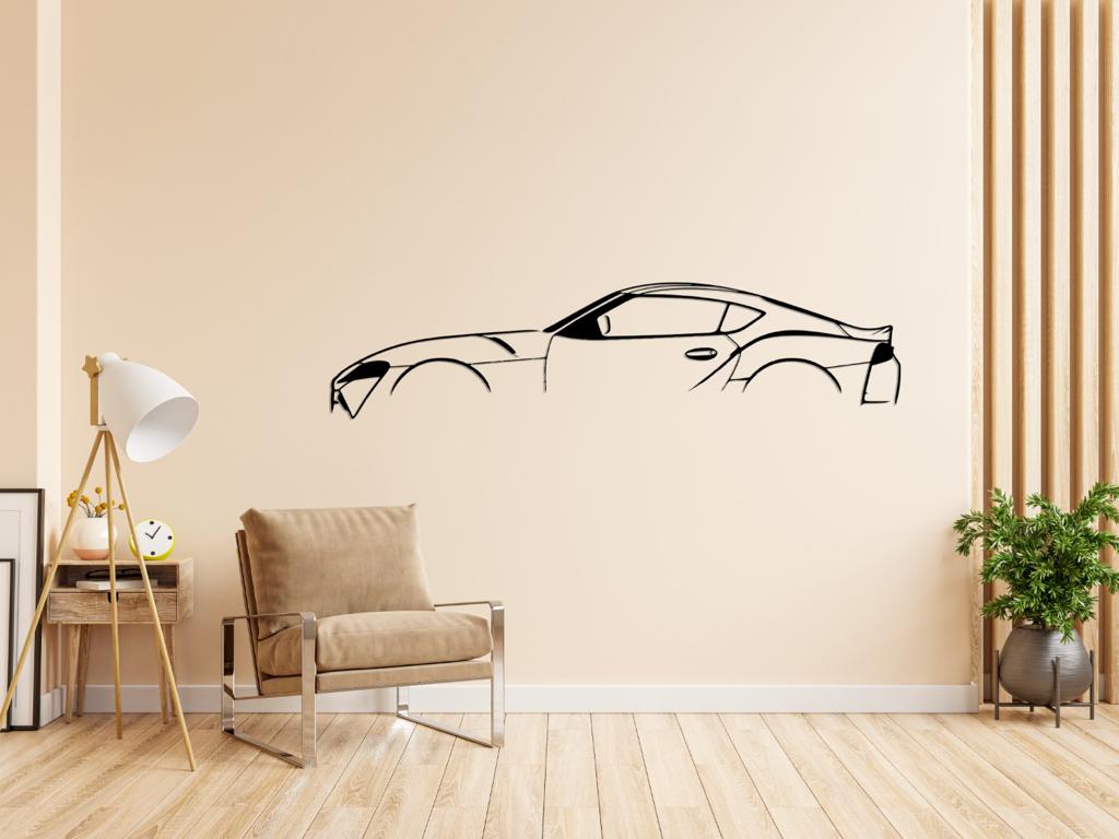 Supra Mk5 Silhouette Large Metal Wall Art