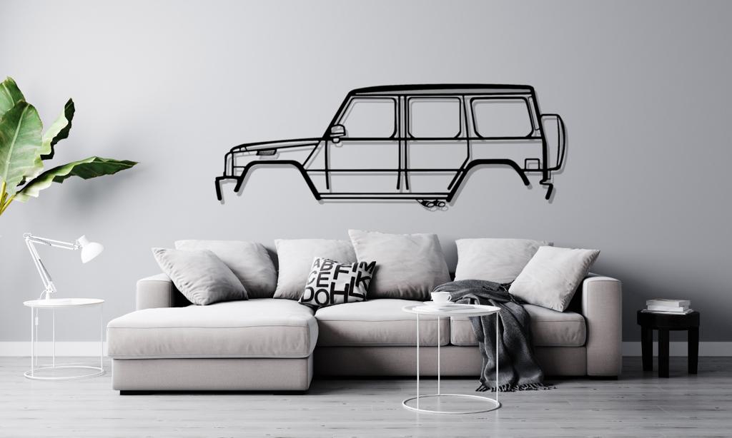 Mercedes-Benz G Class Silhouette Large Car Metal Wall Art