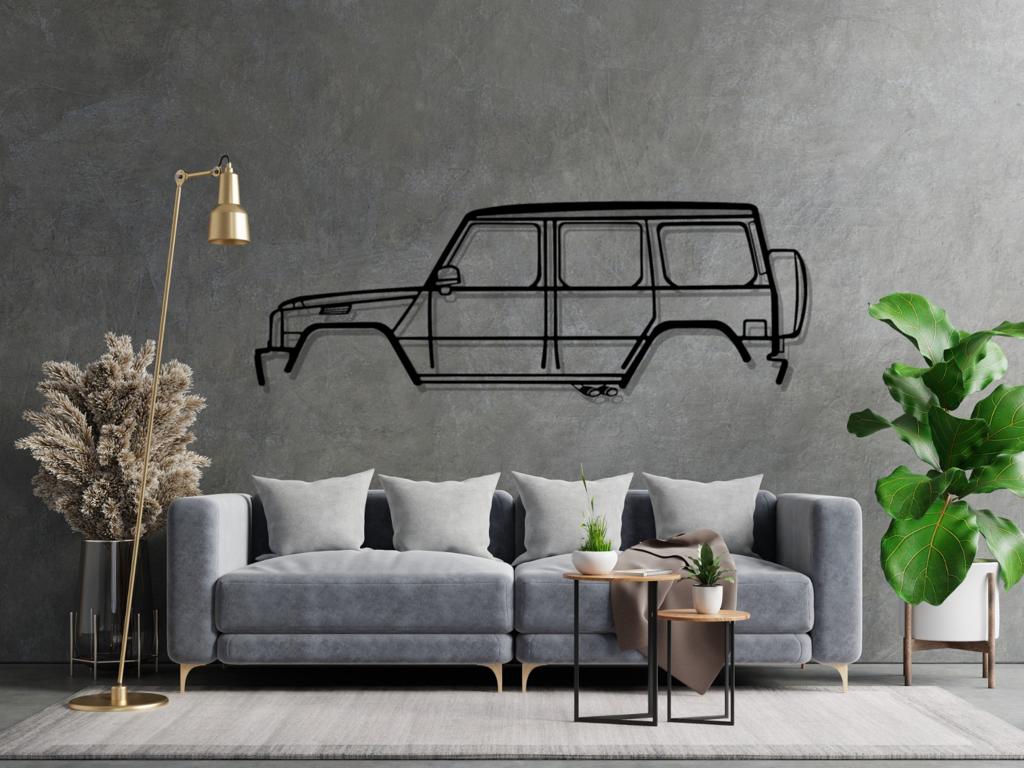 Mercedes-Benz G Class Silhouette Large Car Metal Wall Art